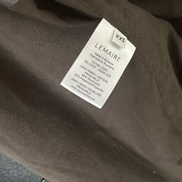 Lemaire Grey Chesterfield Coat XXS - Picture 5 of 6